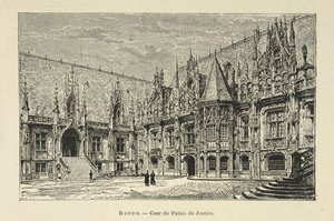 Corte del Palazzo di Giustizia, Rouen, p.13, illustrazione da 