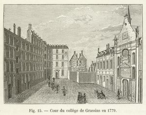Cortile del collegio di Grassins nel 1779