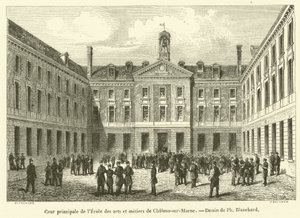 Cortile principale della Scuola delle arti e mestieri di Chalons-sur-Marne da French School
