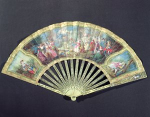 Ventaglio di corte, francese, XVIII secolo