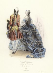 Costume di corte, regno di Luigi XV di Francia da French School