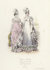 Mantelli di corte, regno di Luigi XVIII di Francia da French School