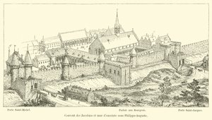 Convento dei Giacobini e muro di cinta sotto Filippo Augusto da French School