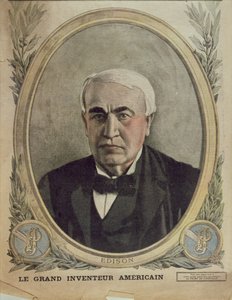 Illustrazione di copertina di Le Petit Journal raffigurante Thomas Alva Edison, 1917 da French School