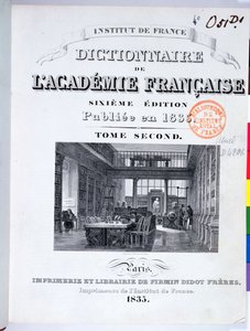 Copertina del Dictionnaire de l
