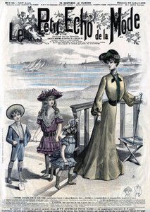 Copertina della rivista femminile Le Petit Echo de la Mode, n.28 del 12 luglio da French School