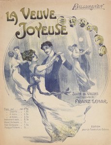 Copertina dello spartito per La Valse Ballsirenen da La Vedova Allegra di Franz Lehar