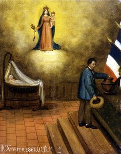 Culla in un seggio elettorale - ex-voto, Museo di Jouques da French School