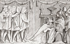 Incoronazione di Sigismondo come Sacro Romano Imperatore da Papa Eugenio IV nel 1433, da "L