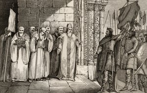 Dagoberto che abbassa lo stendardo a St. Denis, da 