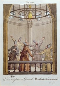 Danza dei dervisci Mewlewi a Costantinopoli, 1811 da French School
