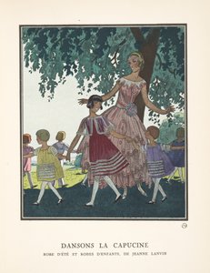 Dansons la Capucine, da una collezione di figurini di moda da French School