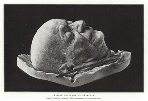 Maschera mortuaria di Pierre-Jean de Béranger, poeta e cantautore francese da French School