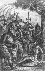 Morte di Bayard (incisione) da French School
