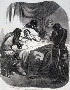 Morte di Du Guesclin nel 1380 - in "Histoire de France" di L.-P. Anquetil da French School