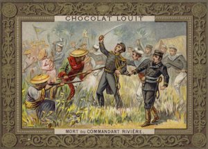 Morte di Henri Rivière, ufficiale navale francese, Tonchino, 1883 da French School