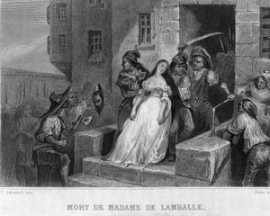 Morte di Maria Teresa di Savoia Carignano (1749-1792), Principessa di Lamballe (1792) - in 