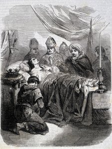 Morte di San Luigi in Palestina nel 1270 - in 