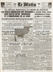 Sbarco in Normandia giugno 1944 - Sbarco in Normandia 6 giugno 1944 (D-Day) - La mattina di giovedì 7 giugno 1944 gli anglo-americani partirono ieri mattina tra Cherbourg e la foce della Senna da French School