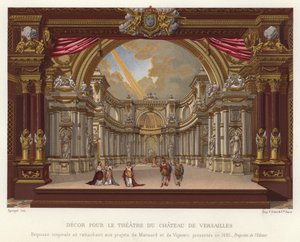 Decorazione per il Teatro del Castello di Versailles (cromolitografia) da French School