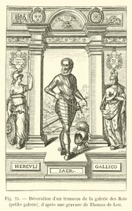 Decorazione di un trumeau della galleria dei Re, piccola galleria, secondo un