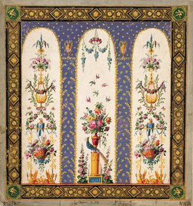 Progetto decorativo per un pergolato o loggia da giardino