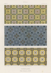 Piastrelle decorative della Francia del XV secolo da French School
