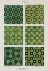 Piastrelle decorative del XIV secolo da French School