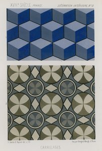 Piastrelle decorative del XVII secolo da French School