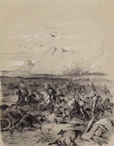 Sconfitta dei Cimbri invasori da parte del generale romano Gaio Mario nella battaglia di Vercellae, Italia