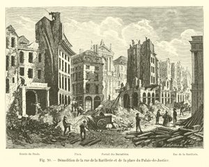 Demolizione della rue de la Barillerie e della place du Palais-de-Justice da French School