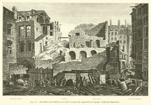 Demolizione del Chatelet, anno 10, 1802 da French School
