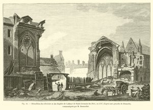 Demolizione del refettorio e del capitolo dell