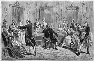 Dimostrazione di Frederic Antoine Mesmer (Franz Anton Mesmer) da French School