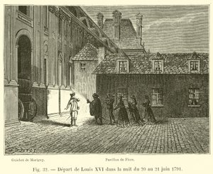Partenza di Luigi XVI nella notte tra il 20 e il 21 giugno 1791 da French School
