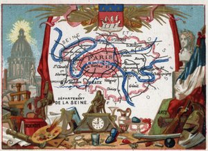 Dipartimento della Senna, oggi sono i dipartimenti di Parigi (75), Hauts-de-Seine (92), Seine-Saint-Denis (93) e Val-de-Marne (94), Ile de France, Francia. L