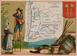 Dipartimento delle Landes nel sud della Francia da French School