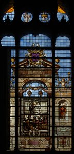 Raffigurazione della finestra nord nella cappella del Castello di Chantilly da French School