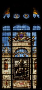 Raffigurazione della finestra sud nella cappella del Castello di Chantilly da French School