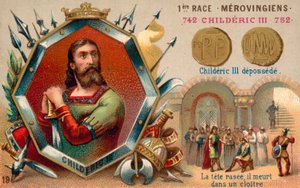 Deposizione di Childerico III, 752 da French School
