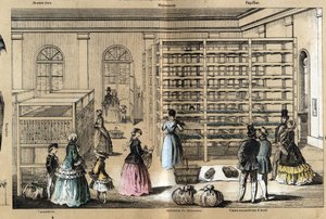 Descrizione della cultura e dei prodotti della seta: al centro la magneeria con le varie fasi della sericoltura. Tavola 