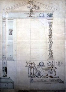 Progetto per uno specchio da toeletta, c.1815