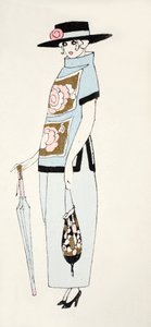 Design per un abito da giorno, c.1919 da French School