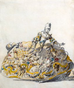 Progetto per un abito da donna, 1780s da French School