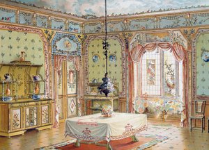 Progetto per sala da pranzo dalla rivista La Decoration interieure