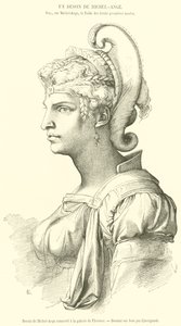 Disegno di Michelangelo conservato alla galleria di Firenze da French School