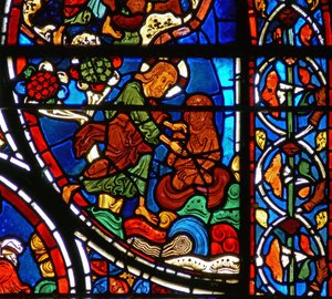 (dettaglio) la parabola del Buon Samaritano: Dio crea l