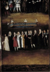 Dettaglio di uno schermo del XVIII secolo usato per la Festa del Dio (o Festa del Santissimo Sacramento)