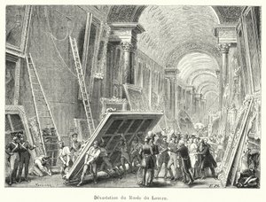 Devastazione del Museo del Louvre da French School
