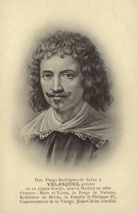 Diego Velasquez, pittore spagnolo (litografia) da French School